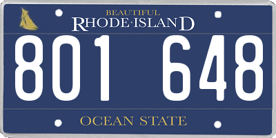 RI license plate 801648