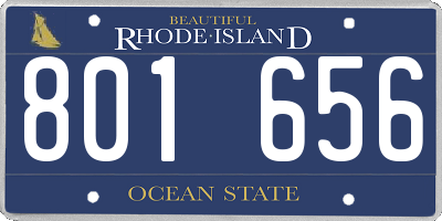 RI license plate 801656