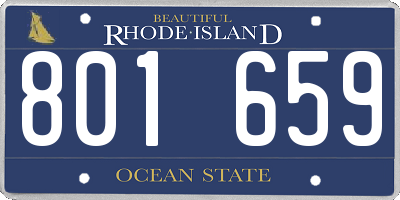 RI license plate 801659