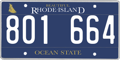 RI license plate 801664