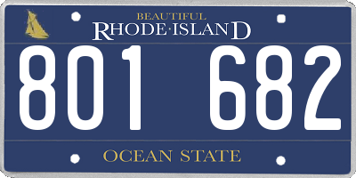 RI license plate 801682