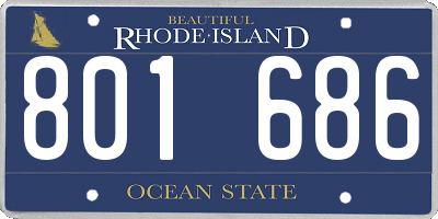 RI license plate 801686