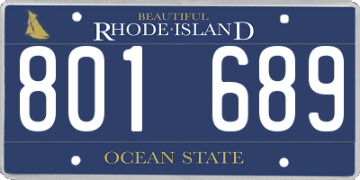 RI license plate 801689