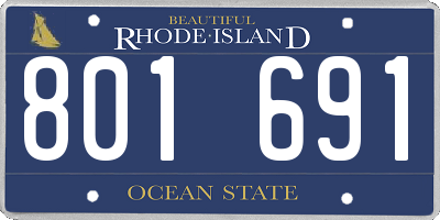 RI license plate 801691