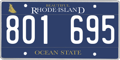 RI license plate 801695