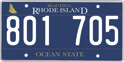 RI license plate 801705