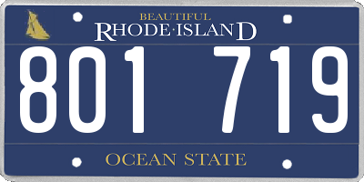 RI license plate 801719