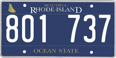 RI license plate 801737