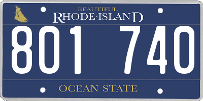 RI license plate 801740