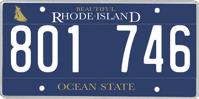 RI license plate 801746