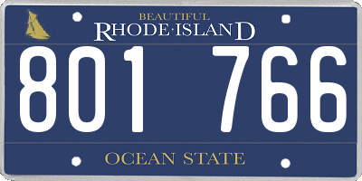 RI license plate 801766