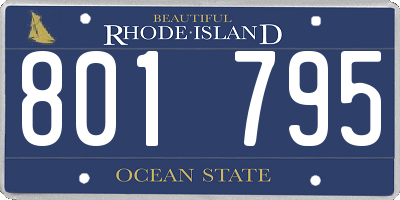 RI license plate 801795