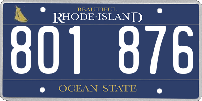 RI license plate 801876