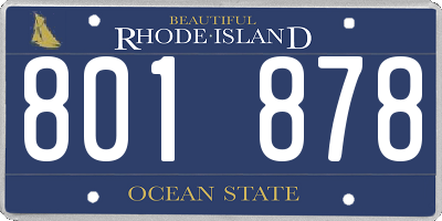 RI license plate 801878