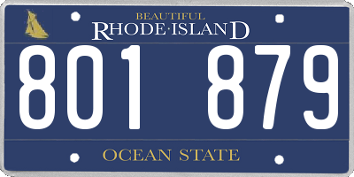 RI license plate 801879