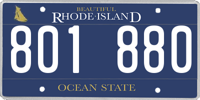 RI license plate 801880