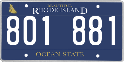 RI license plate 801881