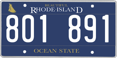 RI license plate 801891