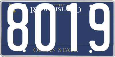 RI license plate 8019