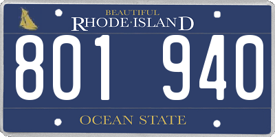 RI license plate 801940