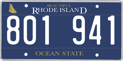 RI license plate 801941