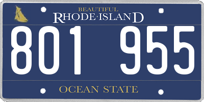RI license plate 801955
