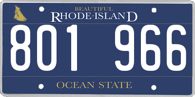 RI license plate 801966