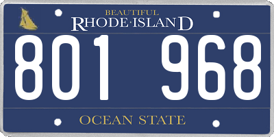 RI license plate 801968