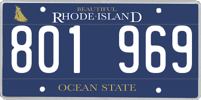 RI license plate 801969