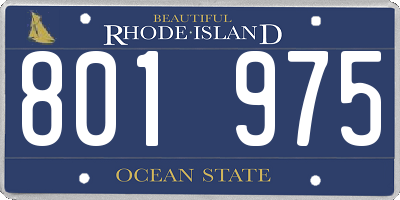 RI license plate 801975