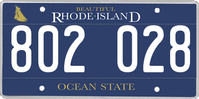 RI license plate 802028