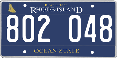 RI license plate 802048