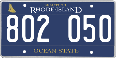 RI license plate 802050