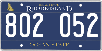 RI license plate 802052