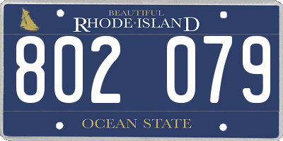 RI license plate 802079