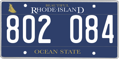 RI license plate 802084