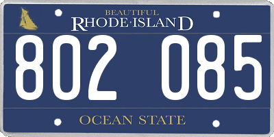 RI license plate 802085