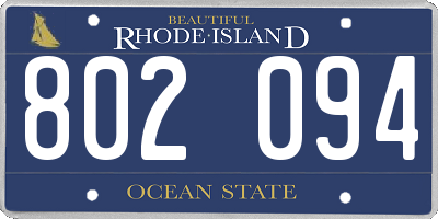 RI license plate 802094