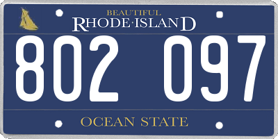 RI license plate 802097