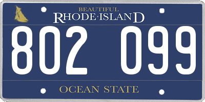 RI license plate 802099