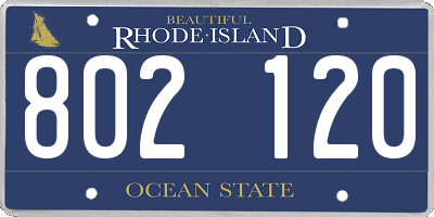 RI license plate 802120