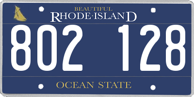 RI license plate 802128