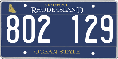 RI license plate 802129