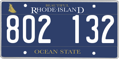 RI license plate 802132