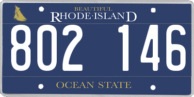 RI license plate 802146