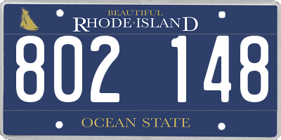 RI license plate 802148