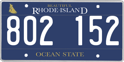 RI license plate 802152