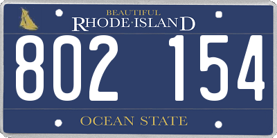 RI license plate 802154