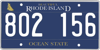 RI license plate 802156