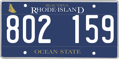 RI license plate 802159